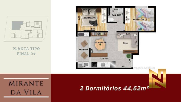 Imagem Apartamento com 2 Quartos à Venda, 42 m² em Vila Ré - São Paulo