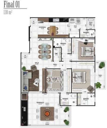 Imagem Apartamento com 3 Quartos à Venda, 138 m² em Caiçara - Praia Grande Imagem Apartamento com 3 Quartos à Venda, 138 m² em Caiçara - Praia Grande