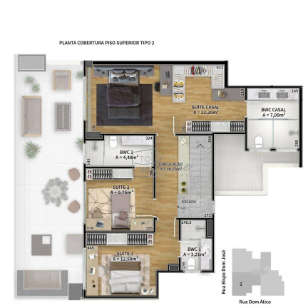 Imagem Cobertura com 3 Quartos à Venda, 165 m² em Batel - Curitiba