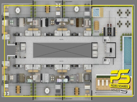 Imagem Imóvel com 1 Quarto à Venda, em Bessa - João Pessoa Imagem Imóvel com 1 Quarto à Venda, em Bessa - João Pessoa