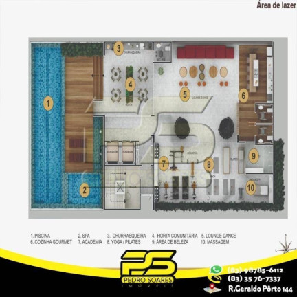 Apartamento com 2 Quartos à Venda, 62 m² em Cabo Branco - João Pessoa