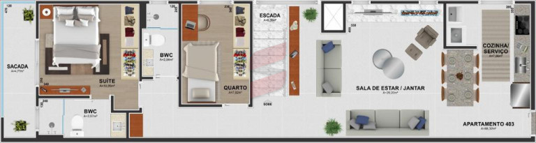 Imagem Apartamento com 3 Quartos à Venda, 88 m² em Centro - Pinhais