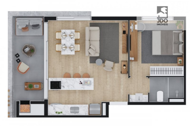 Imagem Apartamento com 1 Quarto à Venda, 54 m² em Batel - Curitiba Imagem Apartamento com 1 Quarto à Venda, 54 m² em Batel - Curitiba