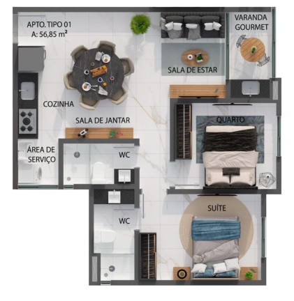 Imagem Apartamento com 3 Quartos à Venda, 69 m² em Jardim São Paulo - João Pessoa
