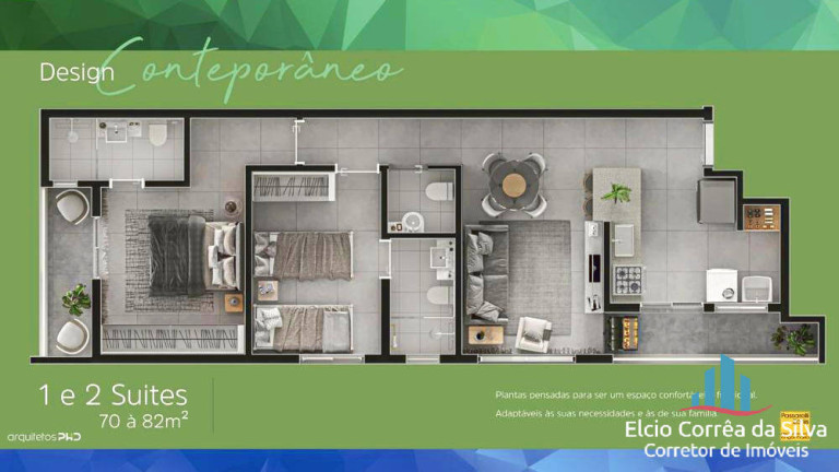 Apartamento com 2 Quartos à Venda, 82 m² em Aparecida - Santos