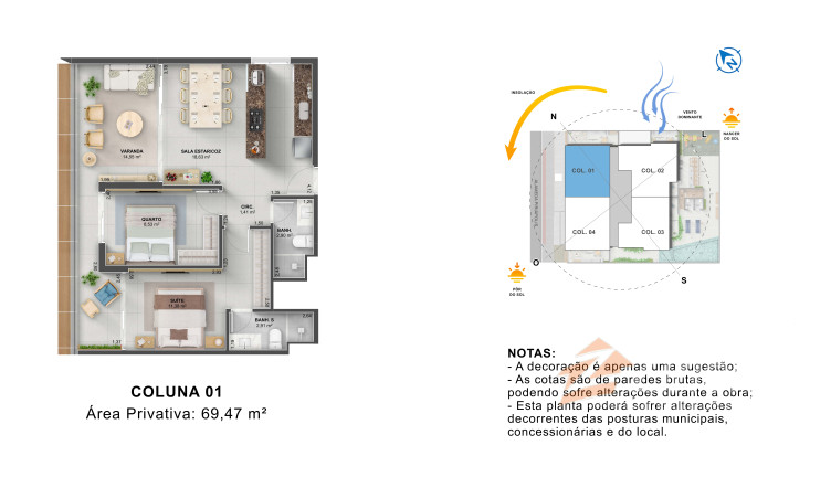Imagem Apartamento com 2 Quartos à Venda, 69 m² em Enseada Azul - Guarapari