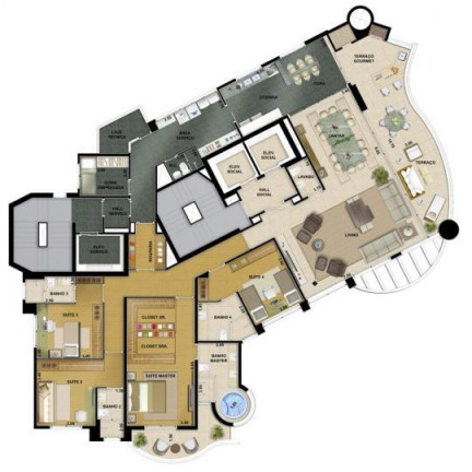 Imagem Apartamento com 4 Quartos à Venda, 265 m² em Anália Franco - São Paulo