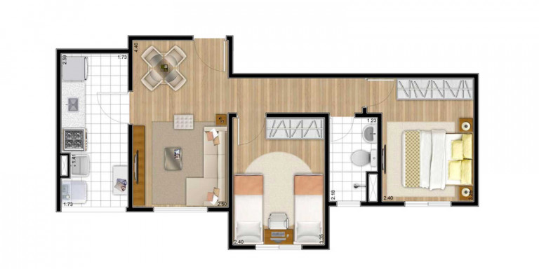 Imagem Apartamento com 2 Quartos à Venda,  em Vila Industrial - São José Dos Campos