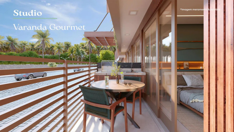 Apartamento com 1 Quarto à Venda, 24 m² em Carneiros - Ipojuca