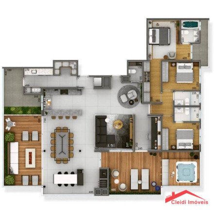 Imagem Apartamento com 3 Quartos à Venda, 216 m² em América - Joinville