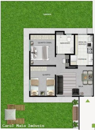 Imagem Imóvel com 2 Quartos à Venda, 44 m² em Colonial - Contagem Imagem Imóvel com 2 Quartos à Venda, 44 m² em Colonial - Contagem