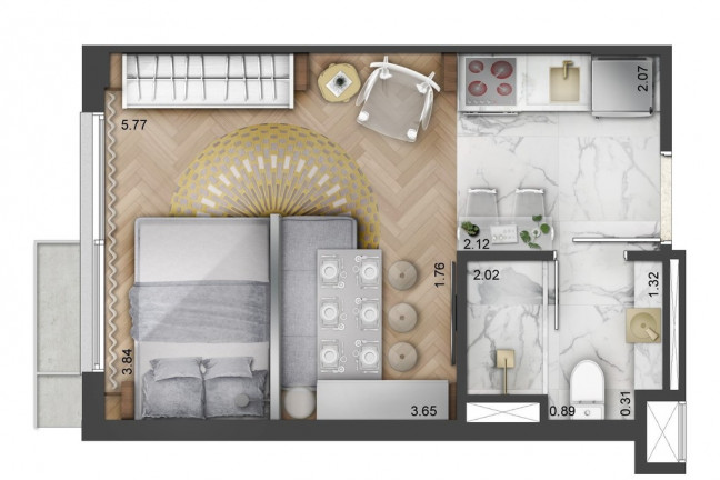 Imagem Apartamento com 1 Quarto à Venda, 53 m² em Mont Serrat - Porto Alegre