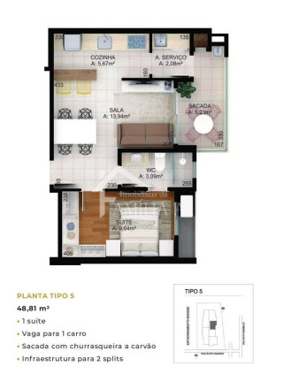 Imagem Apartamento com 1 Quarto à Venda, 49 m² em Anita Garibaldi - Joinville