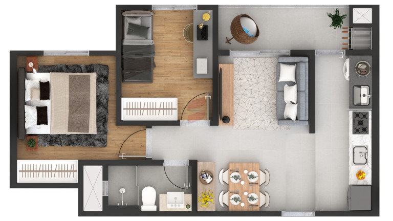 Imagem Apartamento com 1 Quarto à Venda, 36 m² em Centro - Pinhais Imagem Apartamento com 1 Quarto à Venda, 36 m² em Centro - Pinhais