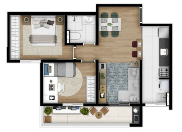 Imagem Apartamento com 2 Quartos à Venda, 50 m² em Vila Pires - Santo André Imagem Apartamento com 2 Quartos à Venda, 50 m² em Vila Pires - Santo André