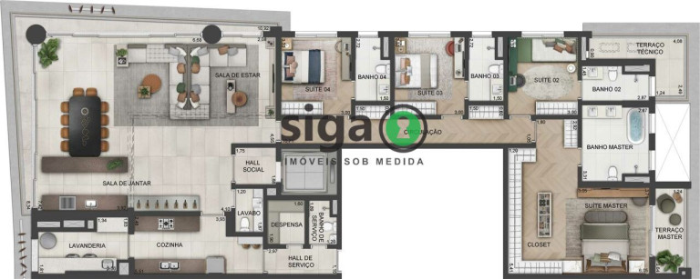 Imagem Apartamento com 4 Quartos à Venda, 261 m² em Brooklin - São Paulo