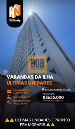 Imagem Apartamento com 3 Quartos à Venda, 67 m² em Ilha Do Retiro - Recife