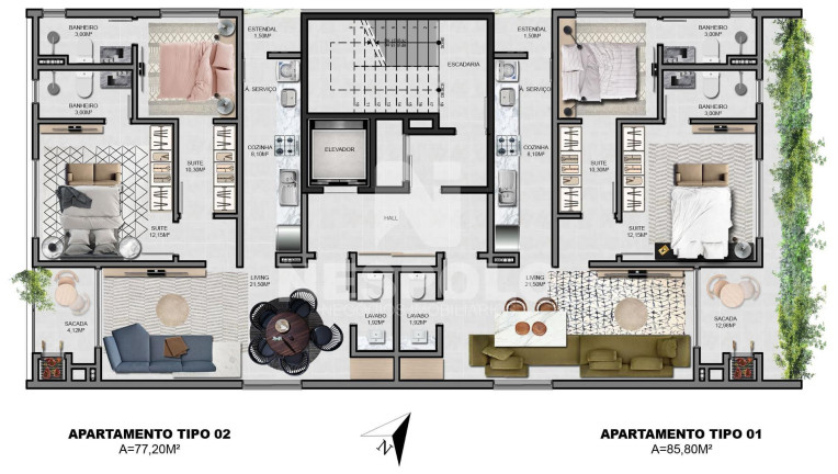 Imagem Apartamento à Venda, 77 m² em Perequê - Porto Belo Imagem Apartamento à Venda, 77 m² em Perequê - Porto Belo