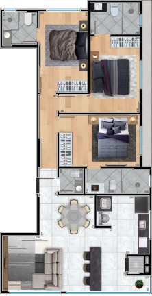 Imagem Apartamento com 3 Quartos à Venda, 102 m² em Meia Praia - Itapema