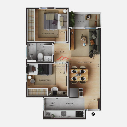 Imagem Apartamento com 2 Quartos à Venda, 53 m² em Chácara Bela Vista - Sumaré