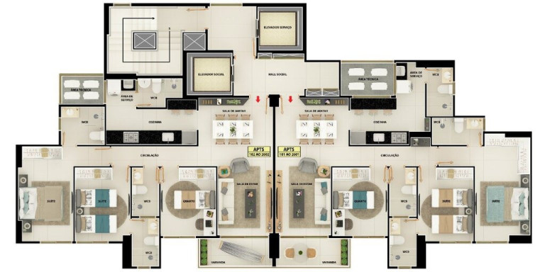 Imagem Apartamento com 3 Quartos à Venda, 93 m² em Tambaú - João Pessoa Imagem Apartamento com 3 Quartos à Venda, 93 m² em Tambaú - João Pessoa
