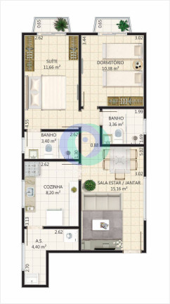 Imagem Apartamento com 2 Quartos à Venda, 70 m² em Boqueirão - Praia Grande Imagem Apartamento com 2 Quartos à Venda, 70 m² em Boqueirão - Praia Grande