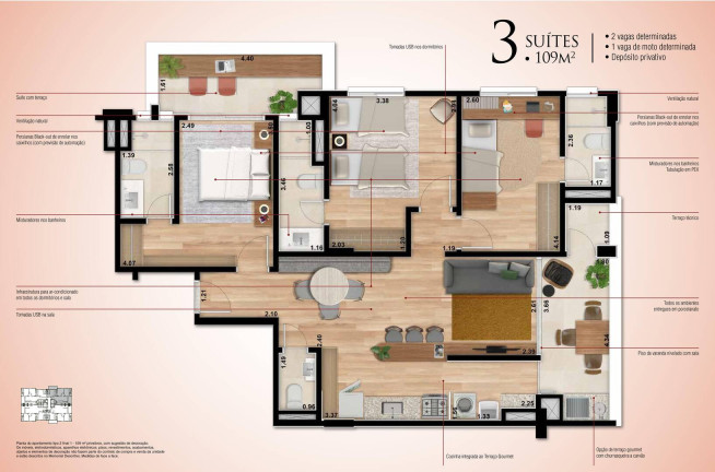 Imagem Apartamento com 3 Quartos à Venda, 109 m² em Jardim Alvinópolis - Atibaia
