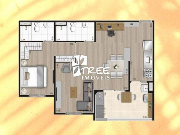 Imagem Apartamento com 2 Quartos à Venda, 50 m² em Centro - Mongaguá