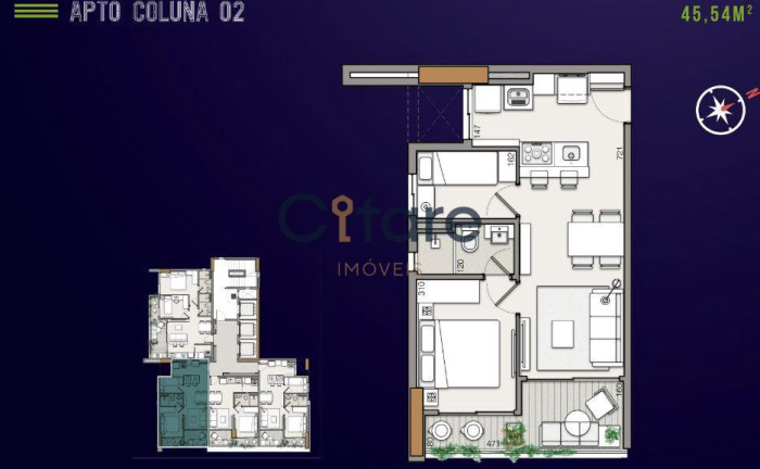 Imagem Apartamento com 1 Quarto à Venda, em Meireles - Fortaleza Imagem Apartamento com 1 Quarto à Venda, em Meireles - Fortaleza