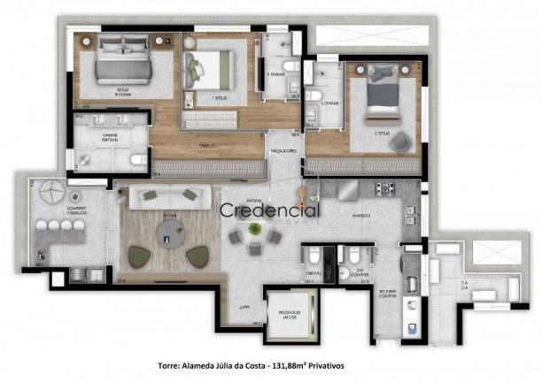 Imagem Apartamento com 3 Quartos à Venda, 132 m² em Bigorrilho - Curitiba Imagem Apartamento com 3 Quartos à Venda, 132 m² em Bigorrilho - Curitiba