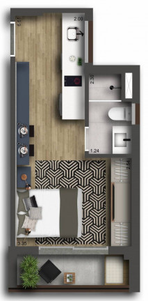 Imagem Imóvel com 1 Quarto à Venda, 38 m² em Paraíso - São Paulo