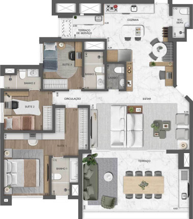 Apartamento com 3 Quartos à Venda, 105 m² em Tatuapé - São Paulo