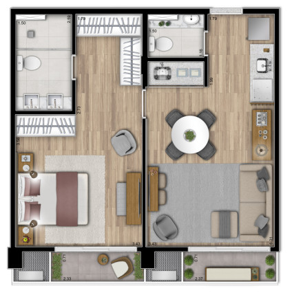 Imagem Apartamento com 2 Quartos à Venda, 54 m² em Vila Clementino - São Paulo
