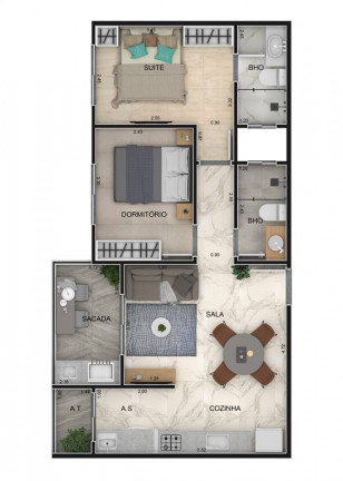 Imagem Apartamento com 2 Quartos à Venda, 58 m² em Mirim - Praia Grande Imagem Apartamento com 2 Quartos à Venda, 58 m² em Mirim - Praia Grande