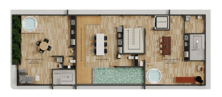 Imagem Cobertura com 3 Quartos à Venda, 137 m² em Cabo Branco - João Pessoa