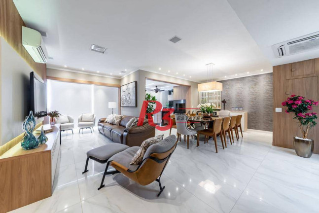 Apartamento com 3 Quartos à Venda, 166 m² em Pompéia - Santos
