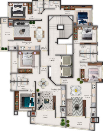 Imagem Apartamento com 2 Quartos à Venda, 68 m² em São João - Itajaí Imagem Apartamento com 2 Quartos à Venda, 68 m² em São João - Itajaí