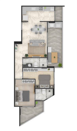 Imagem Apartamento com 2 Quartos à Venda, 72 m² em Mirim - Praia Grande