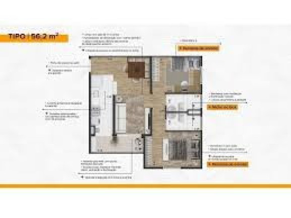 Imagem Imóvel com 2 Quartos à Venda, 56 m² em Proximo Ao Centro - Hortolândia
