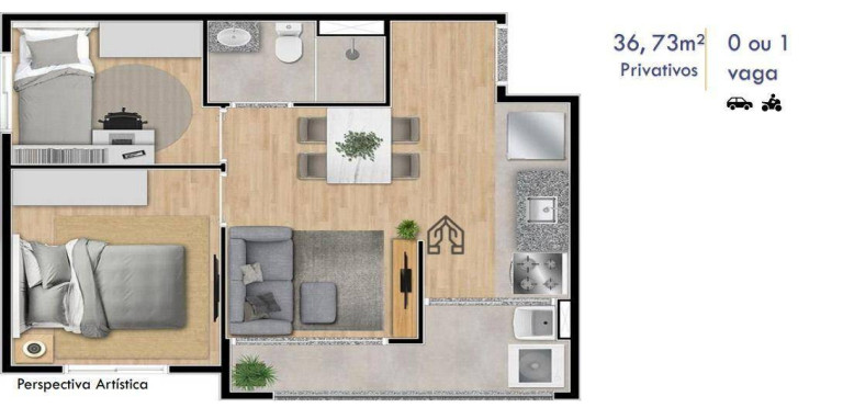 Imagem Apartamento com 2 Quartos à Venda, 36 m² em Vila Ré - São Paulo
