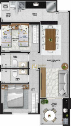 Imagem Apartamento com 2 Quartos à Venda, 62 m² em Aviação - Praia Grande Imagem Apartamento com 2 Quartos à Venda, 62 m² em Aviação - Praia Grande