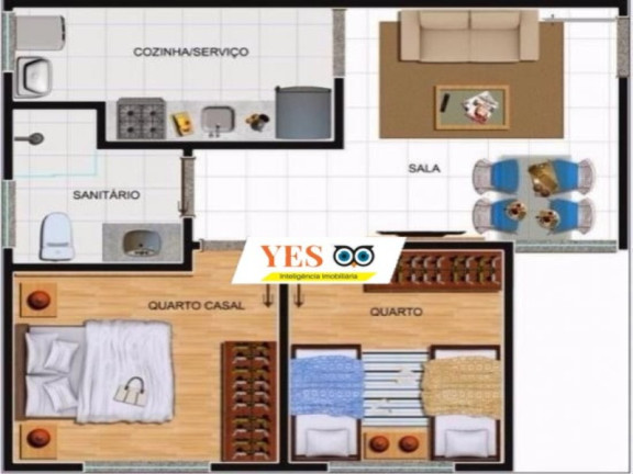 Imagem Apartamento com 2 Quartos à Venda, 45 m² em Muchila - Feira De Santana Imagem Apartamento com 2 Quartos à Venda, 45 m² em Muchila - Feira De Santana