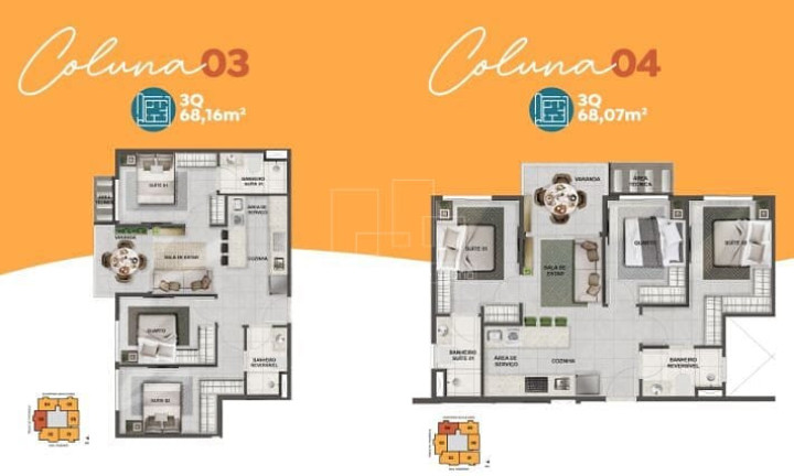 Imagem Apartamento com 3 Quartos à Venda, 68 m² em Praia De Itaparica - Vila Velha Imagem Apartamento com 3 Quartos à Venda, 68 m² em Praia De Itaparica - Vila Velha