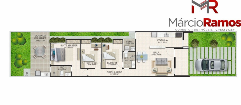 Imagem Casa com 3 Quartos à Venda, 106 m² em Guaribas - Eusébio Imagem Casa com 3 Quartos à Venda, 106 m² em Guaribas - Eusébio