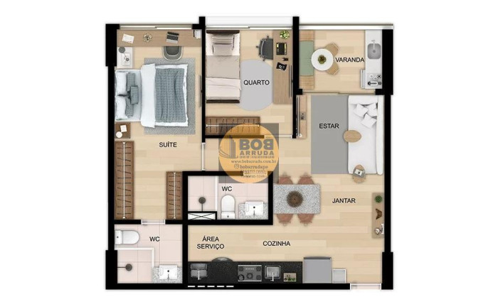 Imagem Apartamento com 1 Quarto à Venda, 36 m² em Graças - Recife