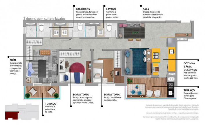 Imagem Apartamento com 2 Quartos à Venda, 65 m² em Centro - Barueri