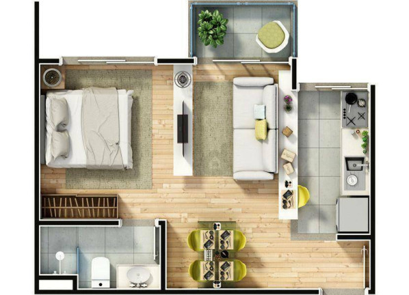 Imagem Apartamento com 1 Quarto à Venda, 37 m² em Edifício Notting Hill - Sorocaba