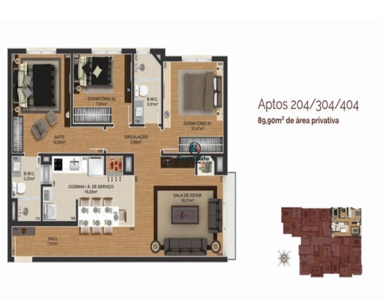 Imagem Apartamento com 3 Quartos à Venda, 89 m² em Floresta - Gramado Imagem Apartamento com 3 Quartos à Venda, 89 m² em Floresta - Gramado