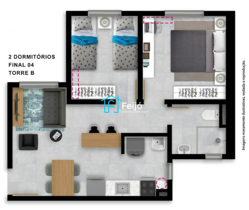 Imagem Apartamento com 1 Quarto à Venda, 24 m² em Hípica - Porto Alegre Imagem Apartamento com 1 Quarto à Venda, 24 m² em Hípica - Porto Alegre