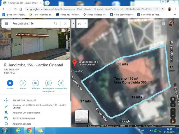 Imagem Terreno à Venda, 416 m² em Jardim Oriental - São Paulo Imagem Terreno à Venda, 416 m² em Jardim Oriental - São Paulo